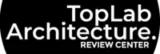 toplab architecture review center logo white circle