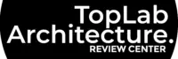 toplab architecture review center logo white circle